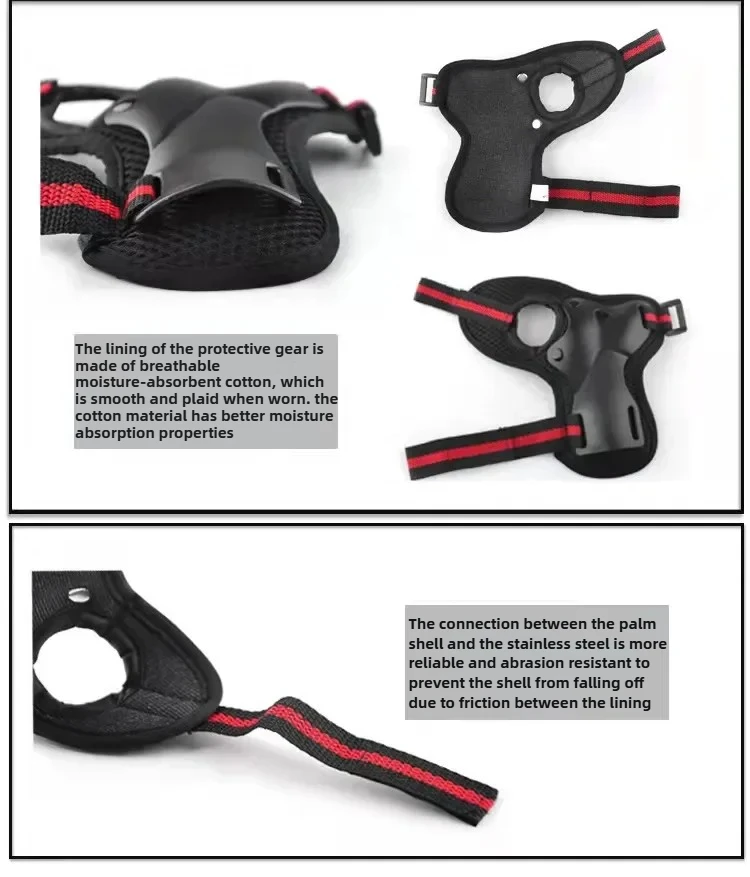 6Pcs/Set Elbow Knee Pads Skating Protector Skateboard Bicycle Sports Protective Gear Riding Roller Wrist Guard Kids Adults BMX 15 S8ed0fda38085481883adc9a21cb677faH