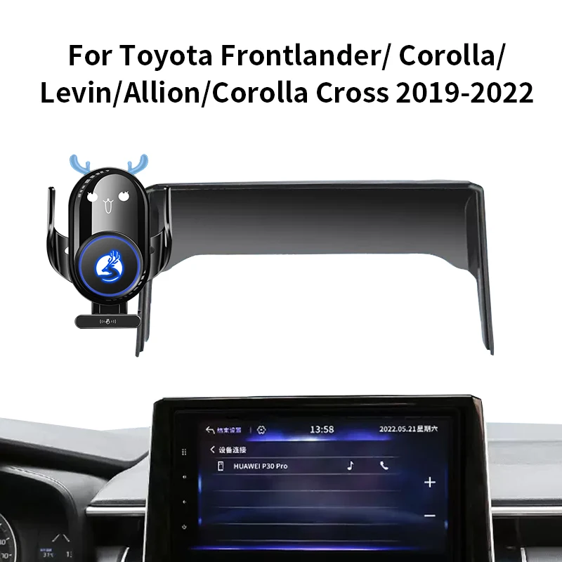 Mobile phone bracket For Toyota Frontlander/ Corolla/ Levin/ Allion/Corolla Cross 2019-2022 Wireless charger telefoonhouder
Mobile phone bracket For Toyota Frontlander/ Corolla/ Levin/ Allion/Corolla Cross 2019-2022 Wireless charger telefoonhouder