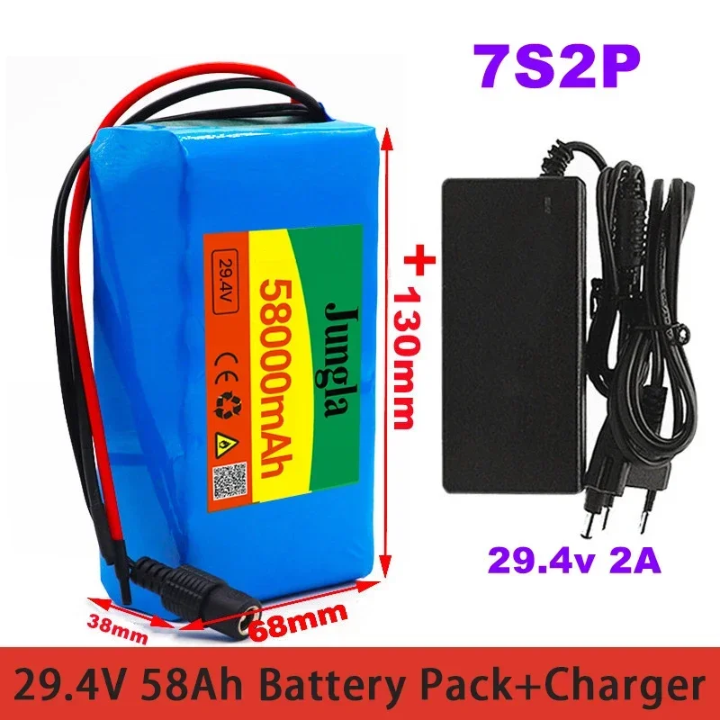 

Quality 7s2p battery pack 29.4V 30000mah lithium ion battery, equipped with 20A balanced BMS electric bicycle scooter+charger