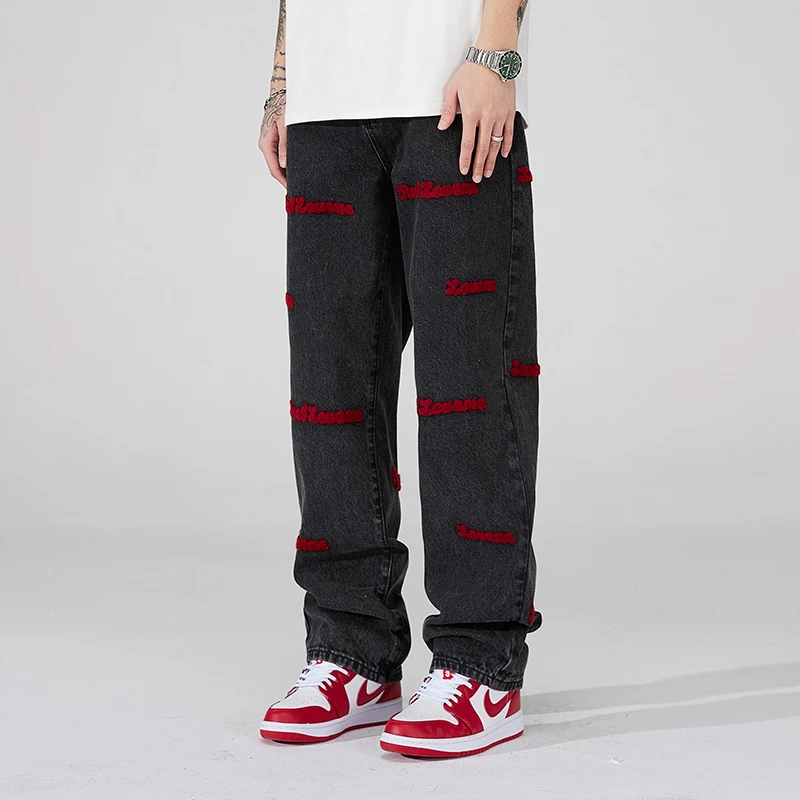 American retro jeans men's high street vibe wide-leg pants trend i loose straight hiphop pants
American retro jeans men's high street vibe wide-leg pants trend i loose straight hiphop pants