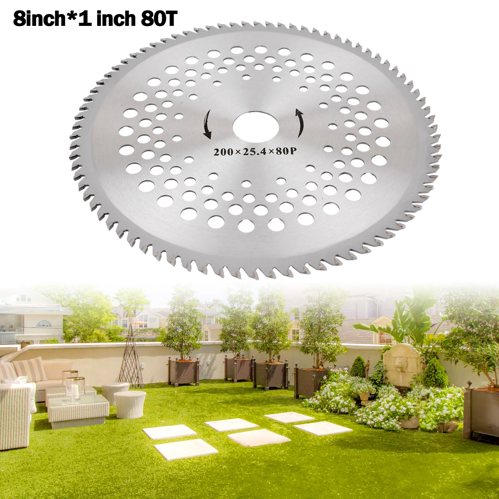 8inch X 80T Carbide Tip Circular Saw Brush Cutter Trimmer Weed-Eater Blade More Aggregate Cutting Surfaces For Longer Durability
8inch X 80T Carbide Tip Circular Saw Brush Cutter Trimmer Weed-Eater Blade More Aggregate Cutting Surfaces For Longer Durability