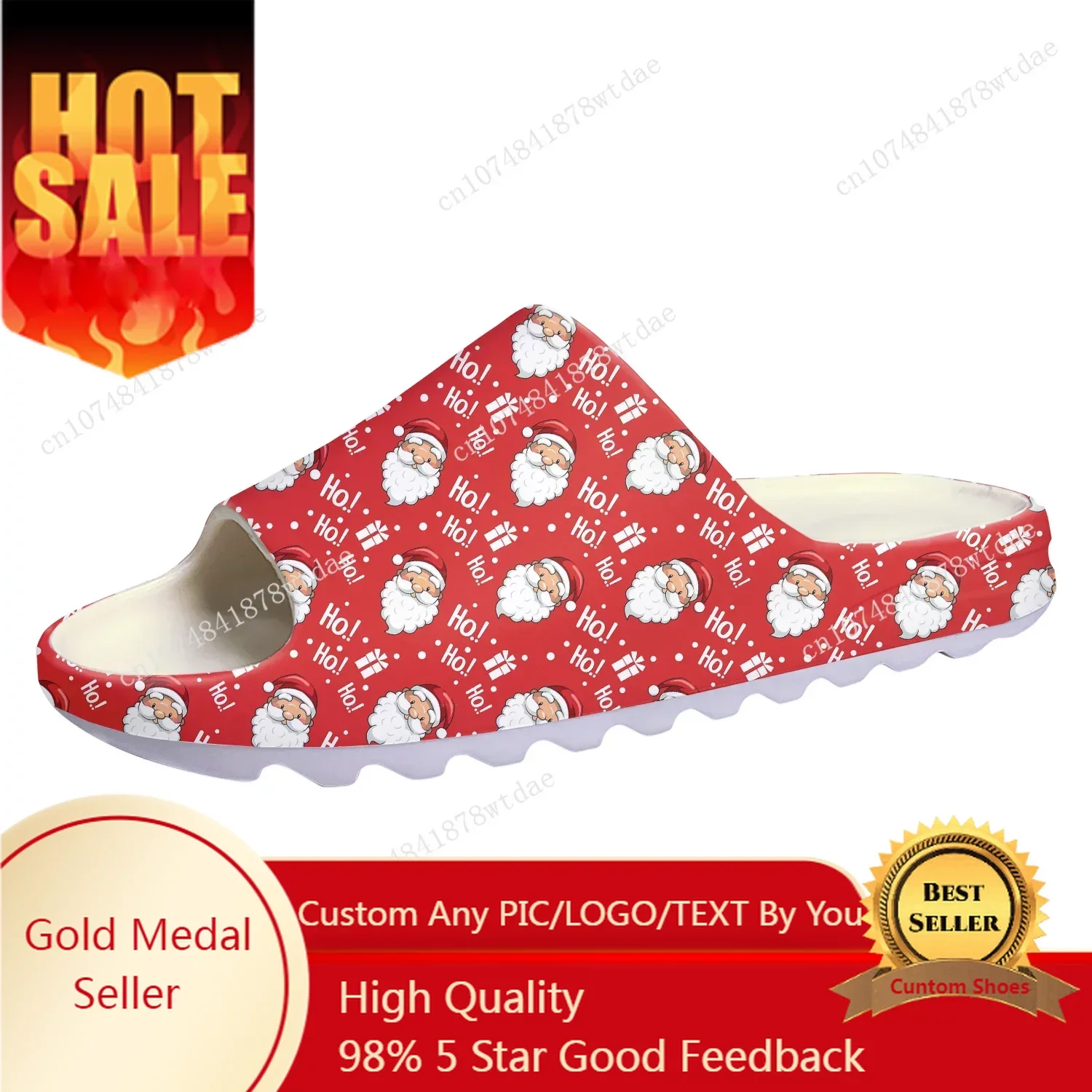 

Merry Christmas Gift Soft Sole Sllipers Mens Womens Teenager Home Clogs Anime Step In Water Shoes On Shit Customize Sandals