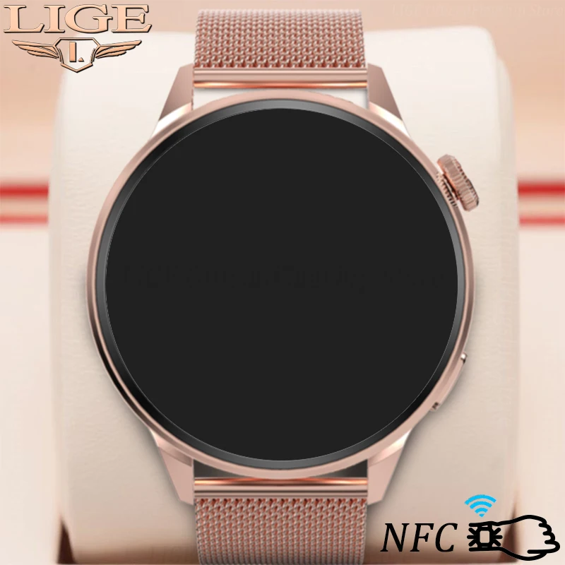 Смарт-часы LIGE NFC с беспроводным зарядным устройством ЭКГ часы Bluetooth наручные