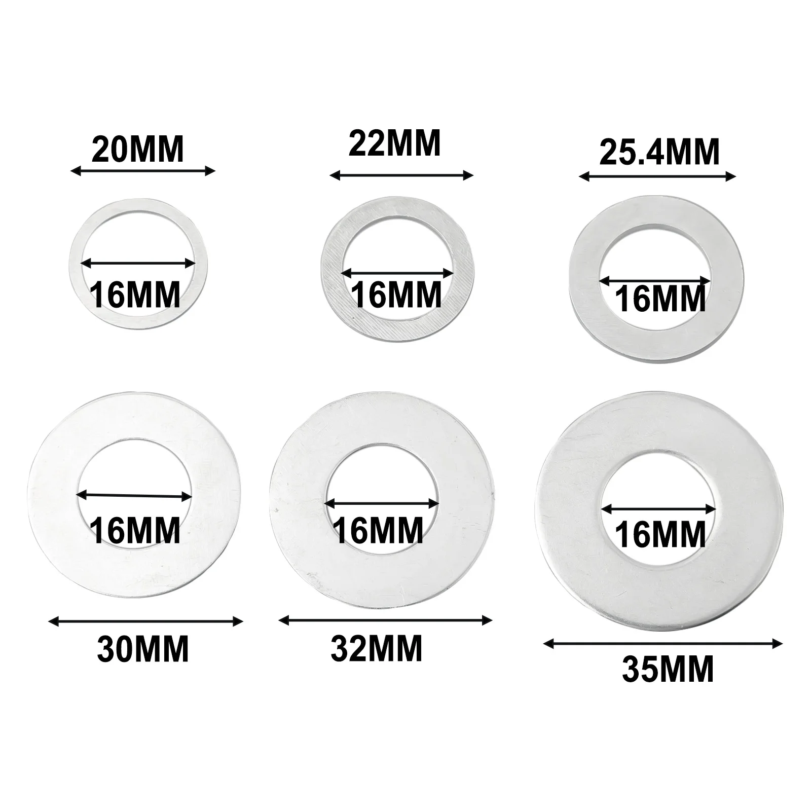 6pcs Adapter Washer Circular Saw Blade Reducing Rings Conversion Ring Cutting Disc Aperture Gasket Inner Hole Adapter Ring
6pcs Adapter Washer Circular Saw Blade Reducing Rings Conversion Ring Cutting Disc Aperture Gasket Inner Hole Adapter Ring