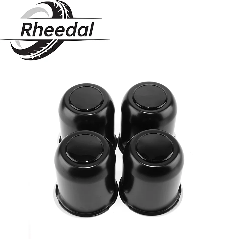 

2/4PCS 110mm/4.33" Hub 95mm/3.74" H Stainless Push-Thru Center Caps For 3.74" Trailer/Truck Rims Bore 3.9" Tall Push Thru Steel