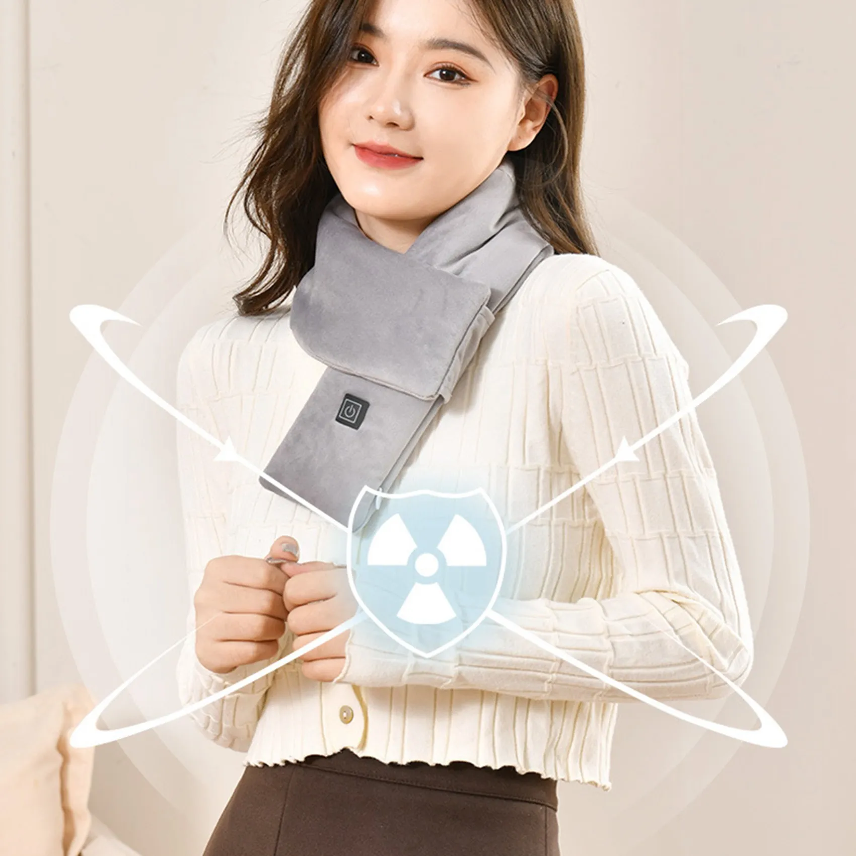 Winter Electric Heated Scarf 5V 3 Level Adjustable Temperature Scarf USB Charging Heat Control Neck Warmer Gray
Winter Electric Heated Scarf 5V 3 Level Adjustable Temperature Scarf USB Charging Heat Control Neck Warmer Gray