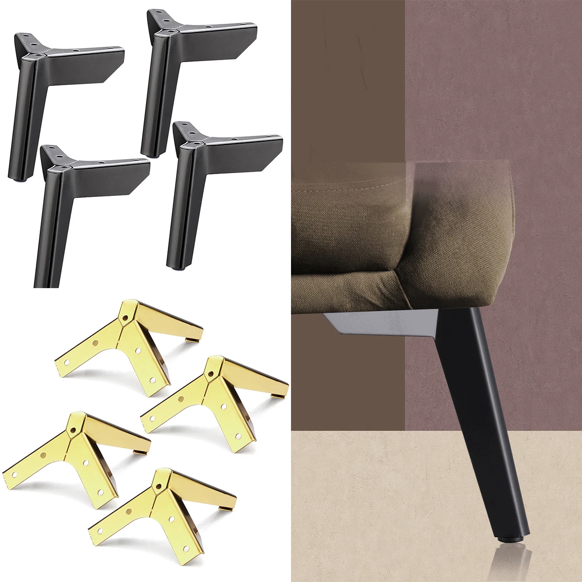 4Pcs Metal Furniture Legs 3.94inch Height Triangle Furniture Feet Heavy Duty Cabinet Sofa Support Leg Anti-Slip Desk Leg
4Pcs Metal Furniture Legs 3.94inch Height Triangle Furniture Feet Heavy Duty Cabinet Sofa Support Leg Anti-Slip Desk Leg