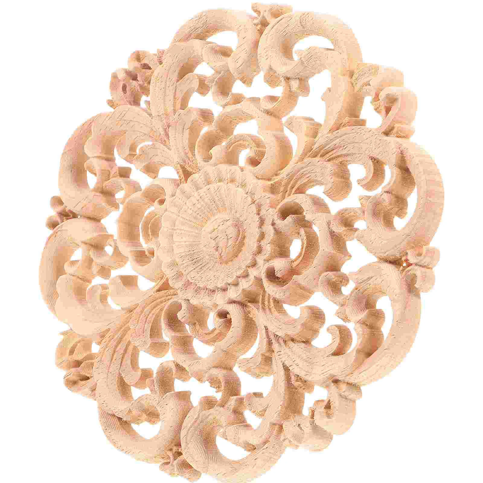 Wood Carved Onlay Applique Unpainted Flower Applique for DIY Craft Door Home Furniture Decoration 15x15cm
Wood Carved Onlay Applique Unpainted Flower Applique for DIY Craft Door Home Furniture Decoration 15x15cm