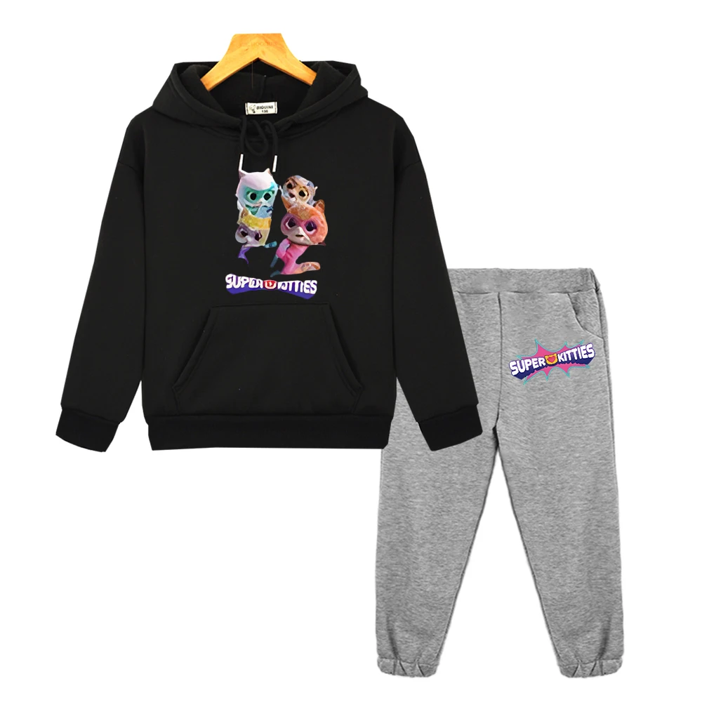 Super Kitties Hooded Sets Fleece Sweatshirt kids boutique clothes Jacket Pullover Cute cat anime hoodie Autumn boys girl clothes
Super Kitties Hooded Sets Fleece Sweatshirt kids boutique clothes Jacket Pullover Cute cat anime hoodie Autumn boys girl clothes