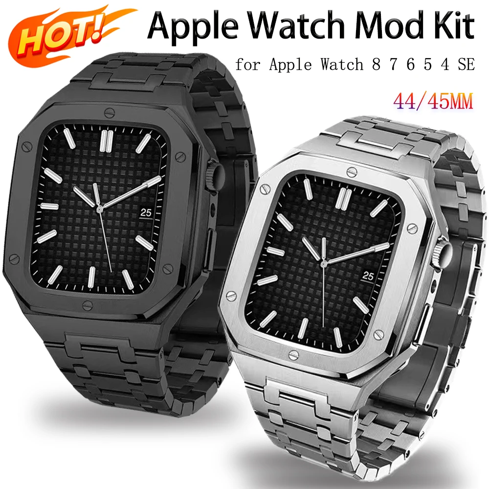 Modification Kit for Apple Watch 8 7 Case Strap 45Mm 44Mm Metal Stainless Steel Bezel Frame for Iwatch Series 6 5 Se Accessories
Modification Kit for Apple Watch 8 7 Case Strap 45Mm 44Mm Metal Stainless Steel Bezel Frame for Iwatch Series 6 5 Se Accessories