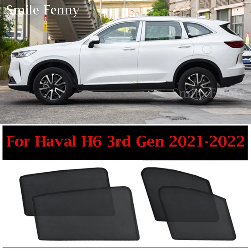 

For Haval H6 3rd Gen 2022 2021 Car Door Glass UV Heat Protection Cover Side Window Sun Visor Mesh Curtain Auto Custom Sunshield