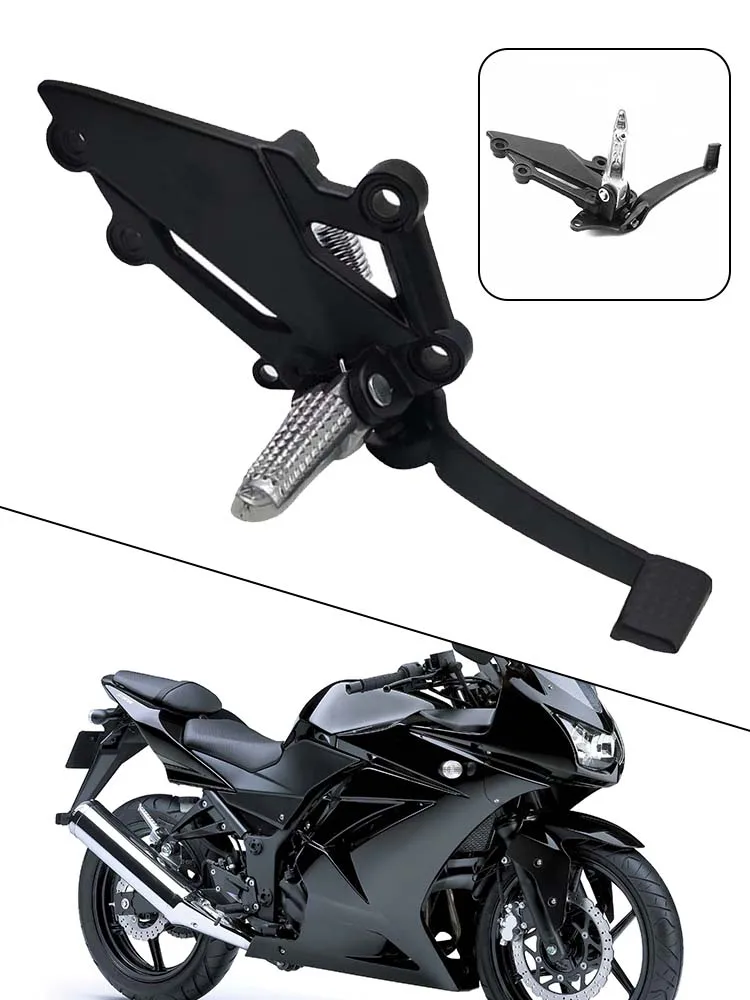 Motorcycle Right Foot Peg Bracket Brake Pedal Lever Assembly For NINJA250R 2008-2016 EX 250R 2008 NINJA300 2013-2017
Motorcycle Right Foot Peg Bracket Brake Pedal Lever Assembly For NINJA250R 2008-2016 EX 250R 2008 NINJA300 2013-2017