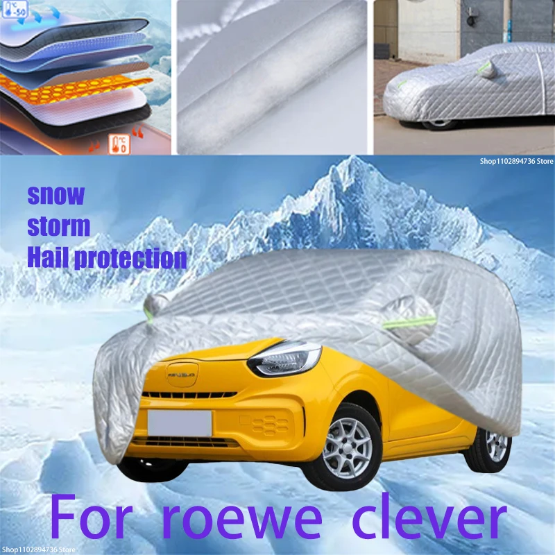 

For roewe clever Outdoor Cotton Thickened Awning For Car Anti Hail Protection Snow Covers Sunshade Waterproof Dustproof