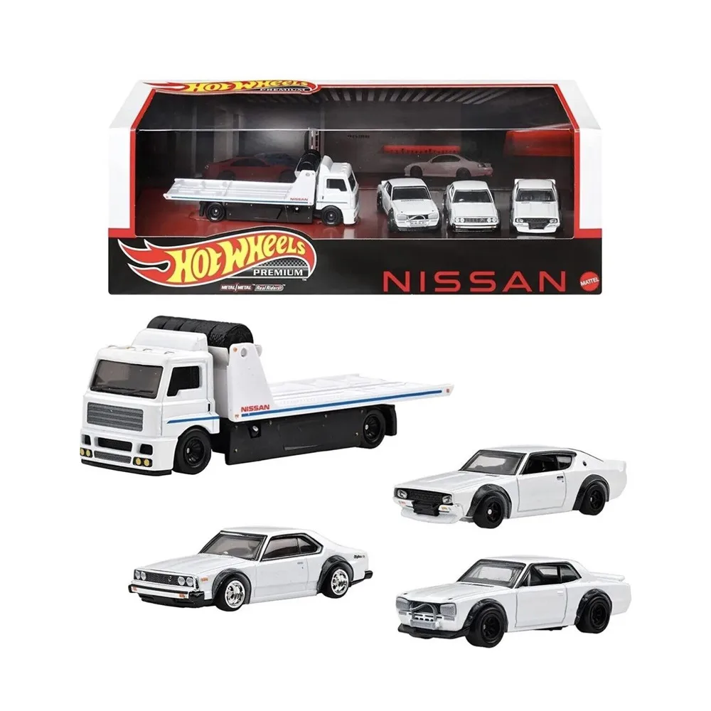 

Hot Wheels Premium Metal Real Riders Trackday Team Transport Nissan Skyline GT-R Premium Collector HotWheels Toys Christmas Gift