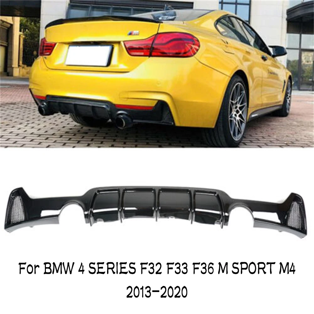 

F33 F32 F36 Diffuser Rear Lip For BMW 4 SERIES M SPORT M4 2013-2020 Accessories ABS Rear Diffuser Bumper Lip Spoiler Auto Parts