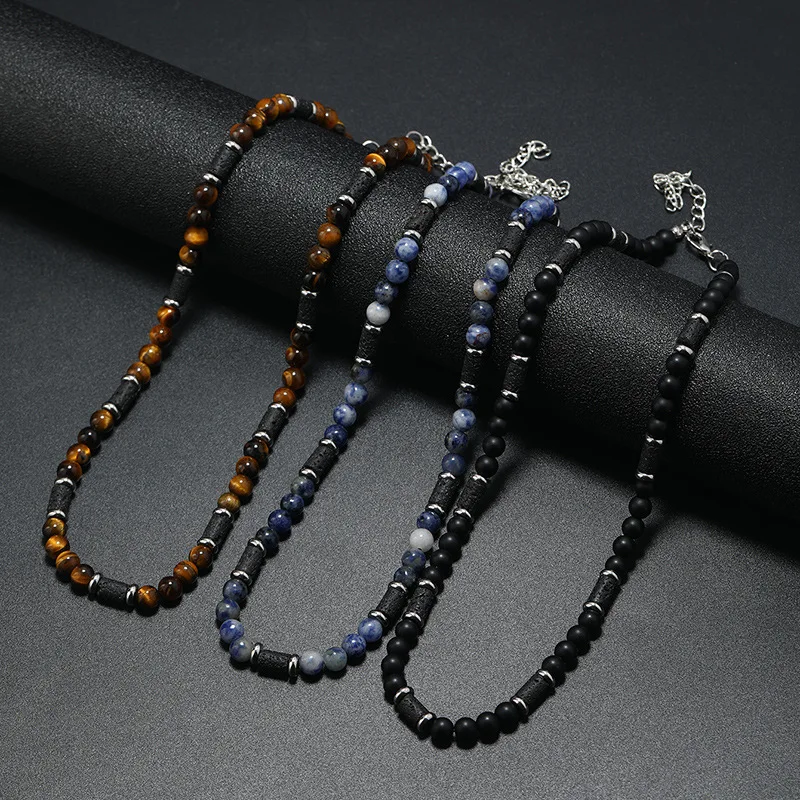 New Bohemian Men's Beaded Necklace Tiger Stone Natural Stone Fashion Trend Design Minimalist Necklace Commemorative Gift
New Bohemian Men's Beaded Necklace Tiger Stone Natural Stone Fashion Trend Design Minimalist Necklace Commemorative Gift