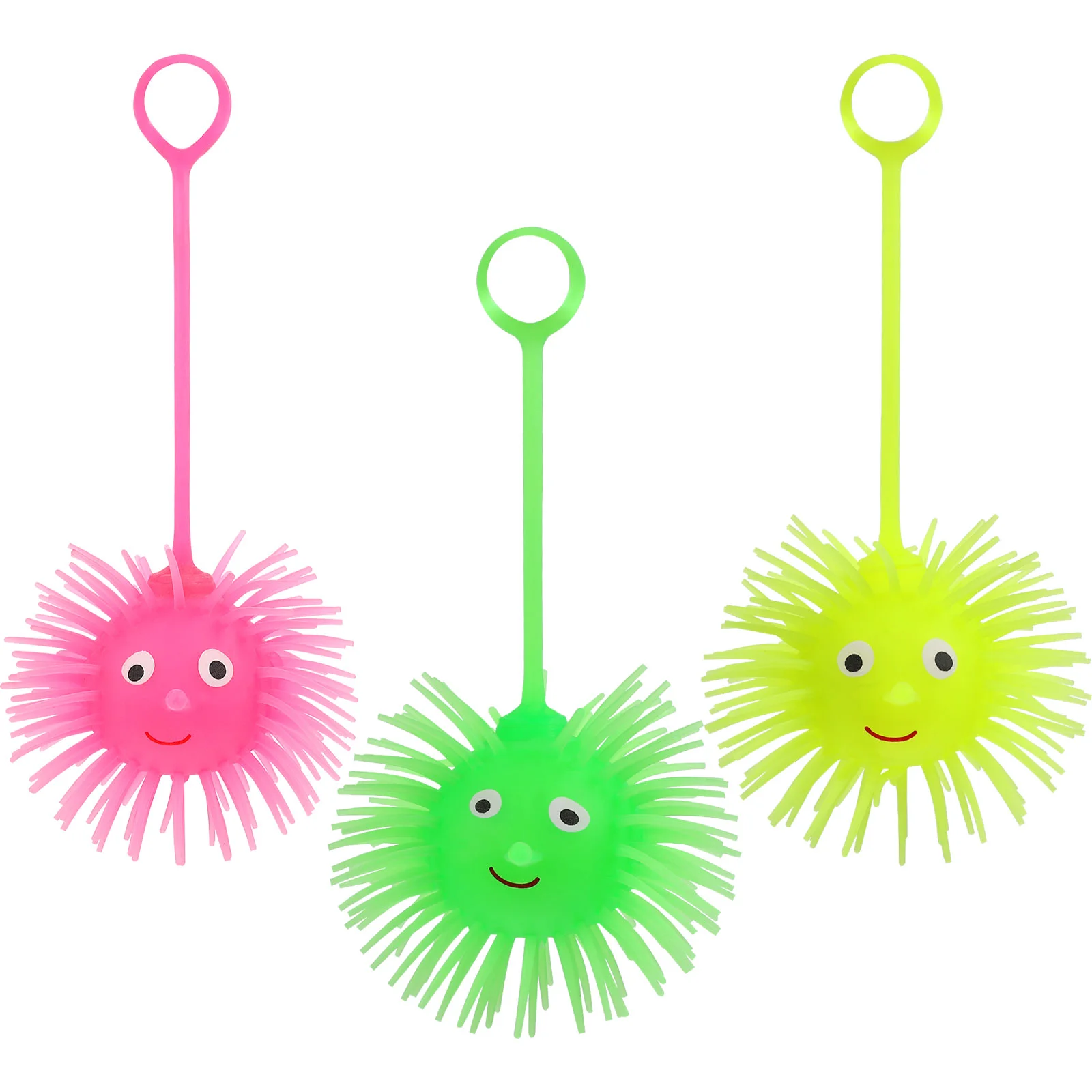 

Glowing Puffer Balls Luminous Balls Kids Children’s Girl Toys Stretchy Decompression Balls (Random Color)