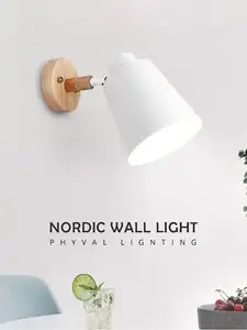 Деревянный настенный светильник s прикроватный настенный светильник бра современный настенный светильник для спальни Nordic macaroon 6 цветов рул...