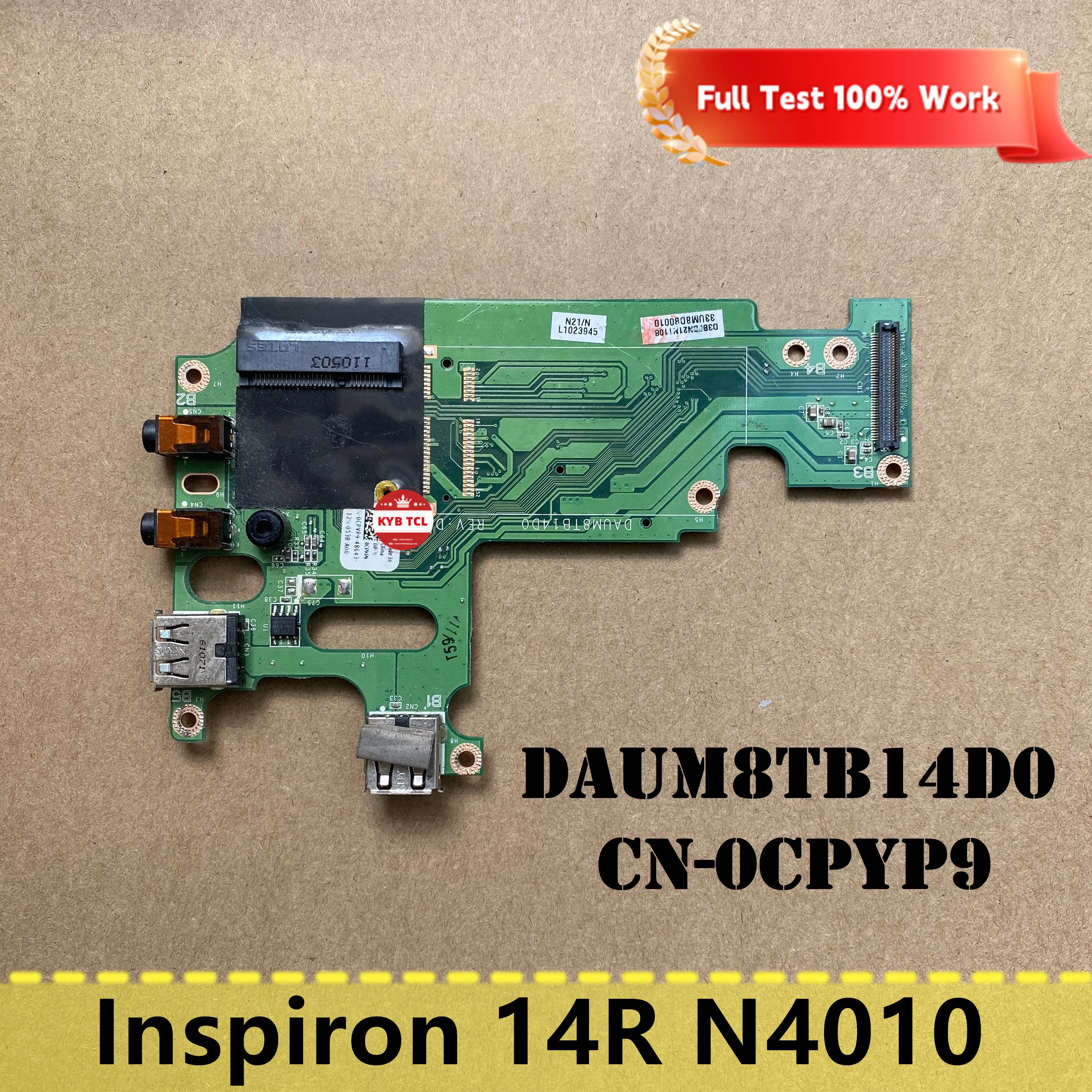 Для Dell Inspiron 14R N4010 ноутбуков Аудиоразъемы/USB IO монтажная плата DAUM8TB14D0 CN-0CPYP9 0CPYP9 CPYP9
Для Dell Inspiron 14R N4010 ноутбуков Аудиоразъемы/USB IO монтажная плата DAUM8TB14D0 CN-0CPYP9 0CPYP9 CPYP9