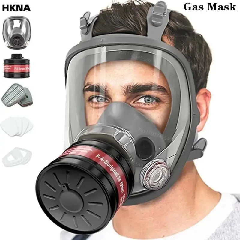 

Full face respirator - mask with 40 mm gas filter canister for industrial gases, chemical, polishing, welding, spraying Gas mask