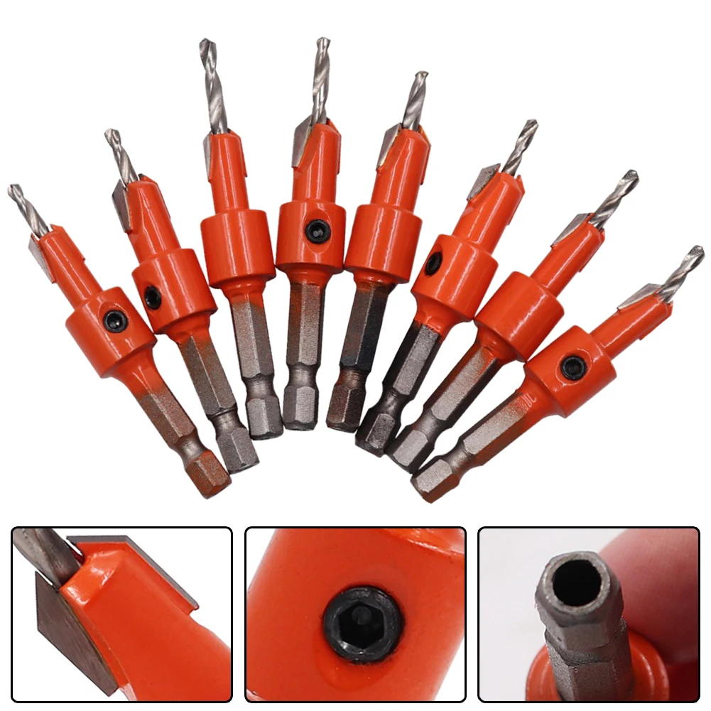 1/4" Hex Shank Countersink Drill Bit Limiter Ring Drill Step Drill Bit Screw Extractor Woodworking Drilling Milling Cut
1/4" Hex Shank Countersink Drill Bit Limiter Ring Drill Step Drill Bit Screw Extractor Woodworking Drilling Milling Cut