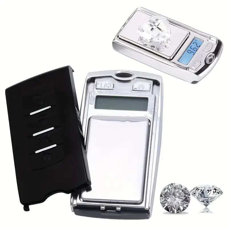 1Pcs 200g/100g 0.01g Precision Portable Car Key Shape Mini Digital Pocket Electronic Gram Scale with LCD Display and Batteries
1Pcs 200g/100g 0.01g Precision Portable Car Key Shape Mini Digital Pocket Electronic Gram Scale with LCD Display and Batteries