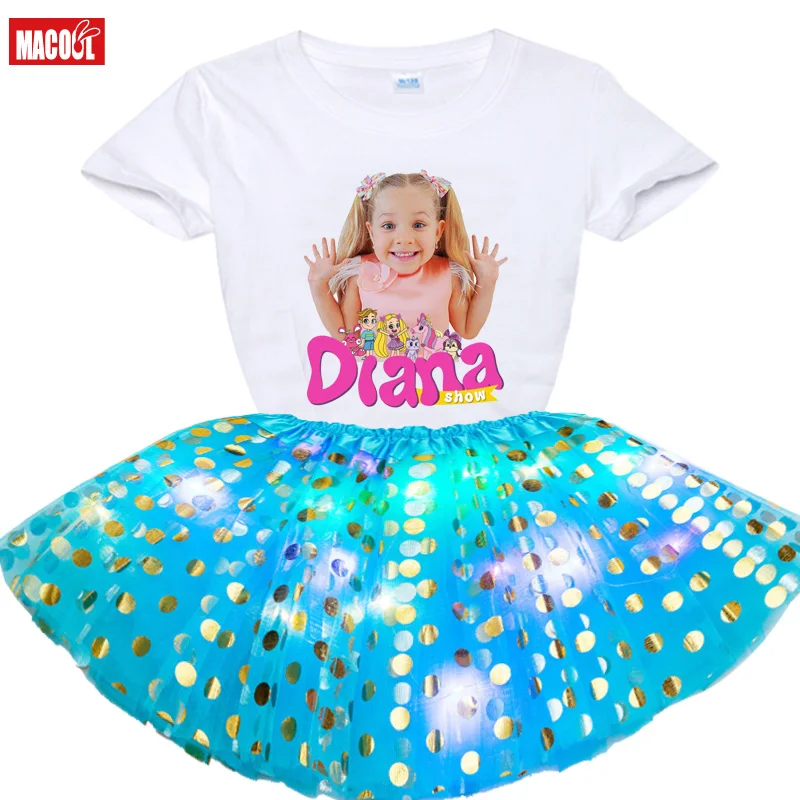 

2022 Girls Dress Sets Kids Girl Birthday Party Cute T Shirt Princess Tutu Dress Design Your Name and Number Birthday Present