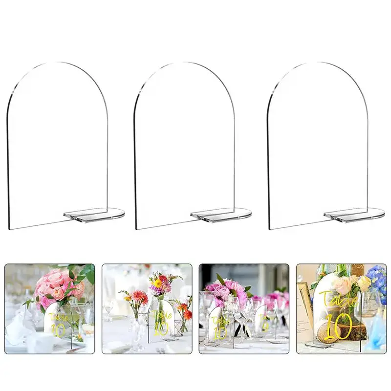 

20Pcs Clear Wedding Arch Festival Reception Decors DIY Blank Signs Acrylic Sign Blank Wedding Signs For Home Party Decoration