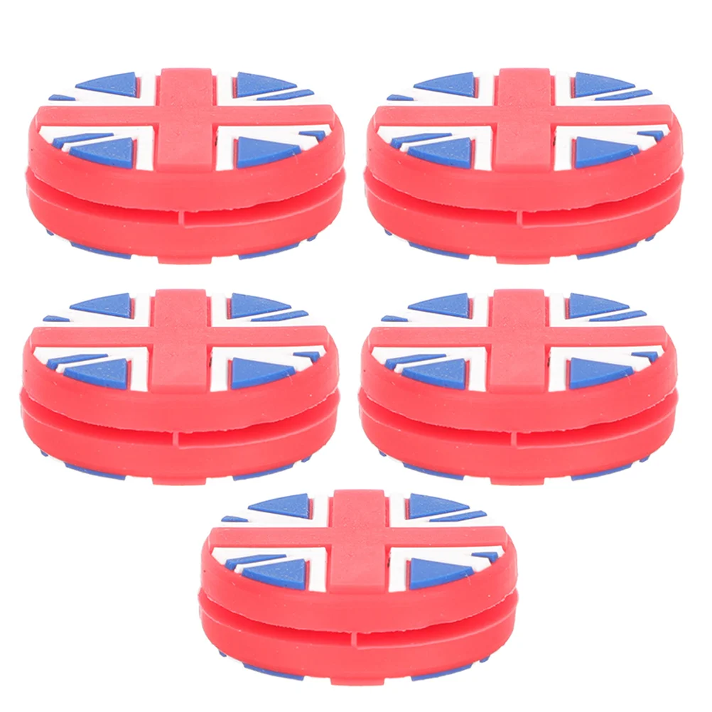 

5pcs Racket Vibration Dampeners National Flag Designed Tennis Racket Shocking Absorbers