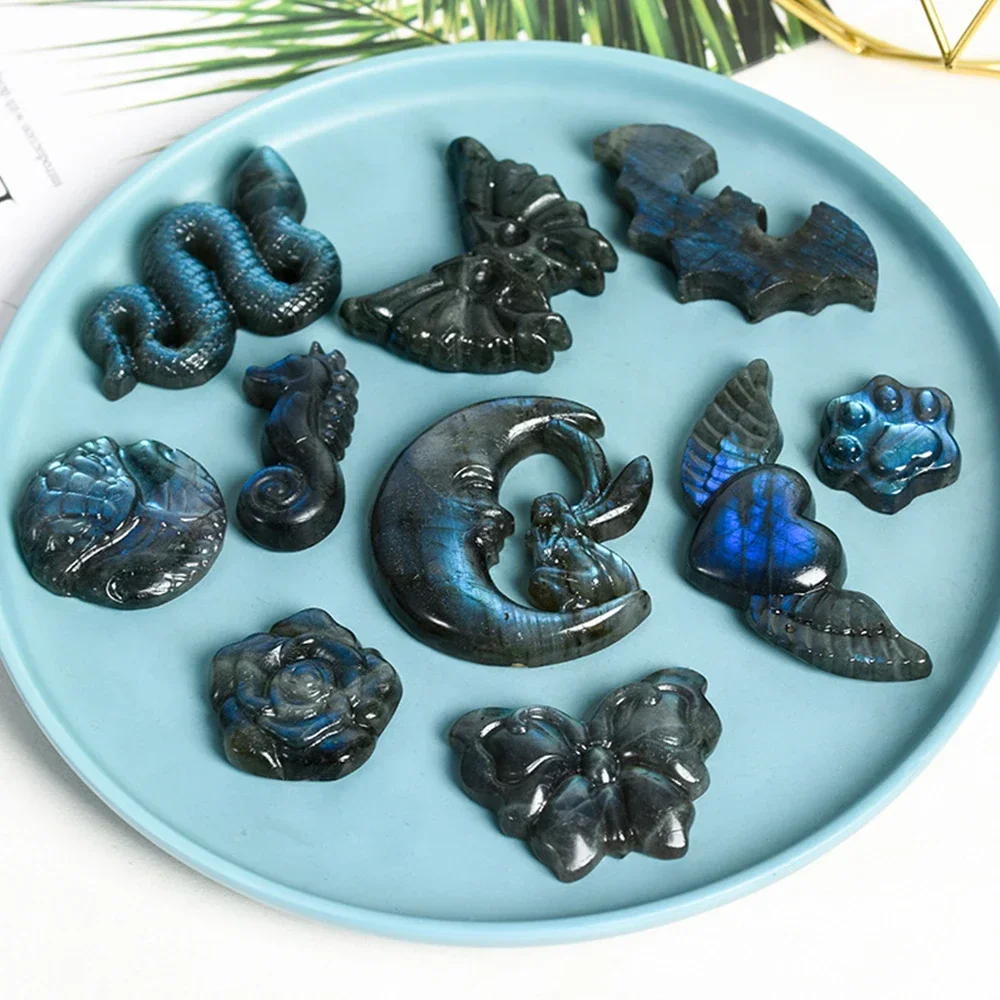Mineraali Natural Labradorite Stones Sculpture Butterfly Bats Hippocampus Animal Heart Wings Shiny Labradorita Moonstones Carved
Mineraali Natural Labradorite Stones Sculpture Butterfly Bats Hippocampus Animal Heart Wings Shiny Labradorita Moonstones Carved
