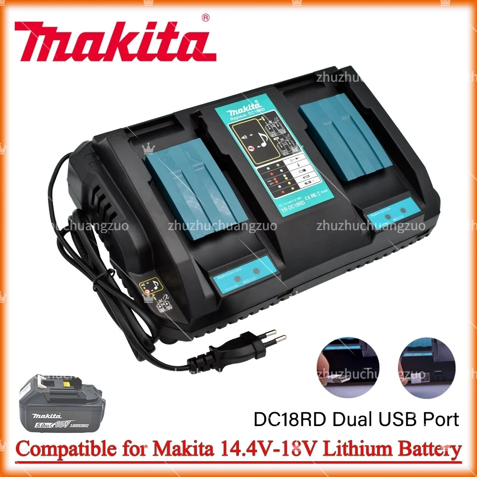 Dual USB Port charger for Makita Battery Charger 14.4V 18V BL1860 BL1415 BL1430 BL1830 BL1840 BL1850 BL1845
Dual USB Port charger for Makita Battery Charger 14.4V 18V BL1860 BL1415 BL1430 BL1830 BL1840 BL1850 BL1845