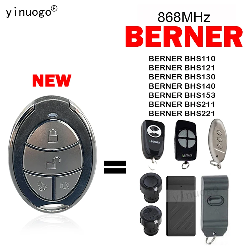 Клон BERNER BHS140 BHS153 BHS211 BHS221 BHS110 BHS121 BHS130 Пульт дистанционного управления гаражными воротами 868 МГц Устройство открывания ворот с фиксированным кодом
Клон BERNER BHS140 BHS153 BHS211 BHS221 BHS110 BHS121 BHS130 Пульт дистанционного управления гаражными воротами 868 МГц Устройство открывания ворот с фиксированным кодом