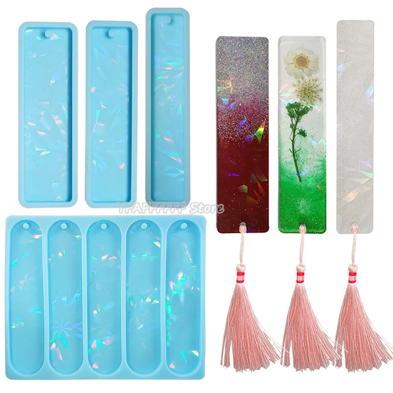 Holographic Bookmark Epoxy Resin Mold DIY Laser Long Strip Rectangle Bookmark lLght and Shadow Mirror Silicone Mold Book Decor
Holographic Bookmark Epoxy Resin Mold DIY Laser Long Strip Rectangle Bookmark lLght and Shadow Mirror Silicone Mold Book Decor