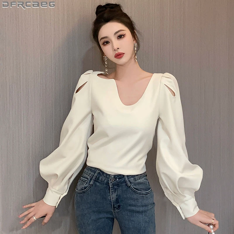 New 2023 Spring Elegant OL Solid Women Tops Hollow Out Holes V-Neck Long Sleeve Shirts Fashion Korean Style Office Blouse Femme
New 2023 Spring Elegant OL Solid Women Tops Hollow Out Holes V-Neck Long Sleeve Shirts Fashion Korean Style Office Blouse Femme