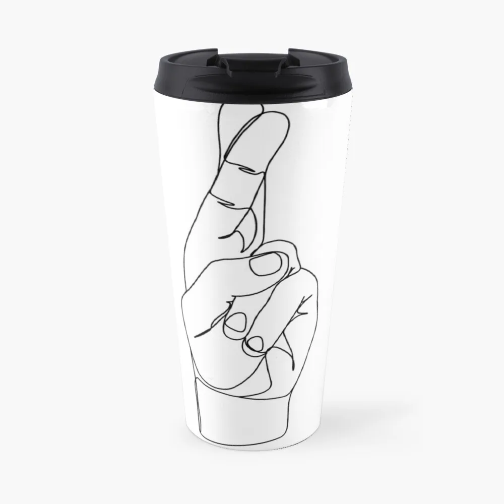 

Дорожная кофейная кружка с перекрестными пальцами #2, термос для кофе, Термокружка для кофе
