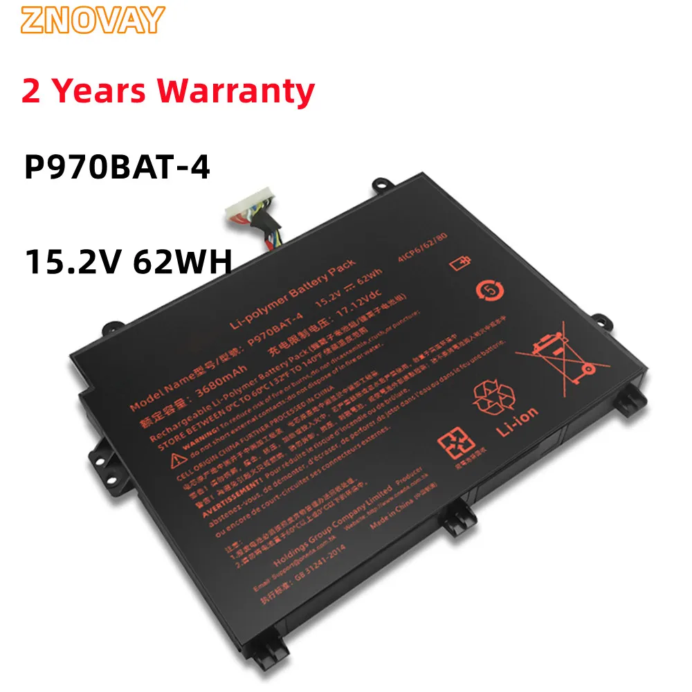 Новый аккумулятор ZNOVAY P970BAT-4 для ноутбука Clevo P960EN-K P970ex 4ICP2/62/80 4IPC6/62/80, 15,2 в, 3680 мАч, 62 Втч
Новый аккумулятор ZNOVAY P970BAT-4 для ноутбука Clevo P960EN-K P970ex 4ICP2/62/80 4IPC6/62/80, 15,2 в, 3680 мАч, 62 Втч