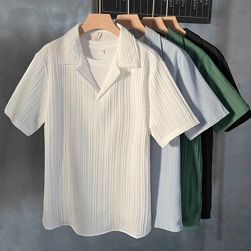 Summer Fashion Short Sleeve Shirt Men Solid Slim Fit Male Social Business Dress Shirt Brand Men Gym Fitness Sport Clothing Z04
Summer Fashion Short Sleeve Shirt Men Solid Slim Fit Male Social Business Dress Shirt Brand Men Gym Fitness Sport Clothing Z04
