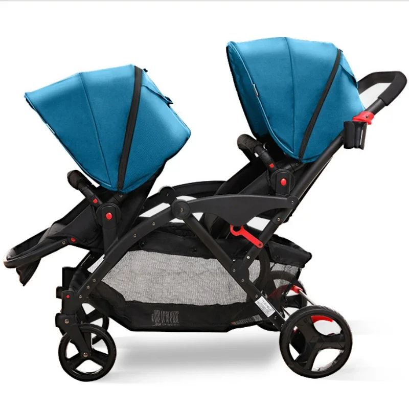 

Twins Stroller Baby Car Lying and Seating Double Seat Strollers Multiple Child Stroller