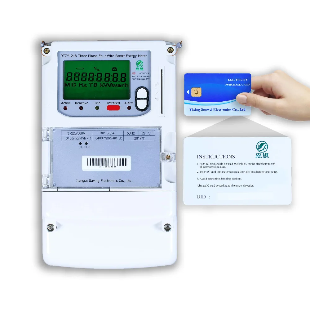 Manufactory Direct Smart Meter DTZY1218 Three Phase 4 Wire Kwh Meter Waterproof Ic Card Prepaid Electric Meter For Business
Manufactory Direct Smart Meter DTZY1218 Three Phase 4 Wire Kwh Meter Waterproof Ic Card Prepaid Electric Meter For Business
