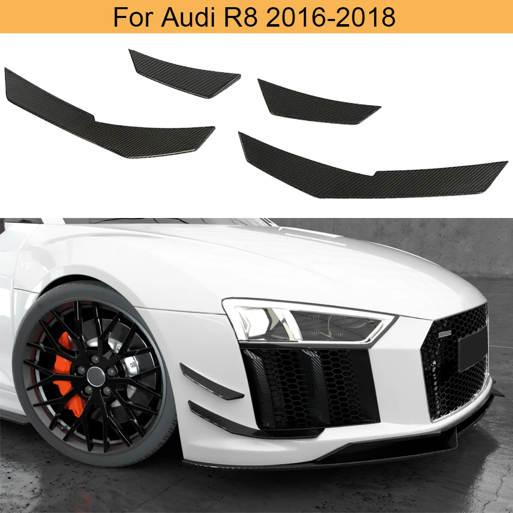 Carbon Fiber Front Bumper Fins Splitters Canards For Audi R8 2016-2018 Car Front Bumper Splitters Fins Canards Spoiler
Carbon Fiber Front Bumper Fins Splitters Canards For Audi R8 2016-2018 Car Front Bumper Splitters Fins Canards Spoiler