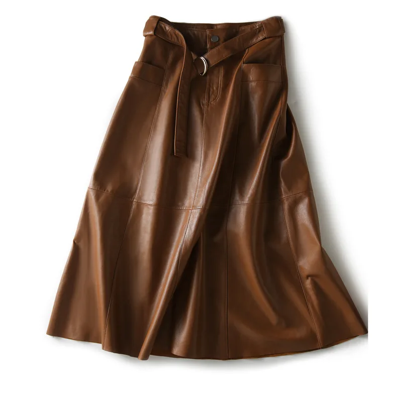 Office Lady Midi Skirts Women Fashion Long Skirt 2023 Autumn A Line High Waist Jupes PU Leather Belted Splicing
Office Lady Midi Skirts Women Fashion Long Skirt 2023 Autumn A Line High Waist Jupes PU Leather Belted Splicing