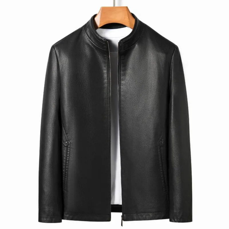 Autumn And Spring Men's Stand Collar Jacket Natural Leather Thin Section Plus Velvet Fashion Jacket Motorcycle Youth
Autumn And Spring Men's Stand Collar Jacket Natural Leather Thin Section Plus Velvet Fashion Jacket Motorcycle Youth