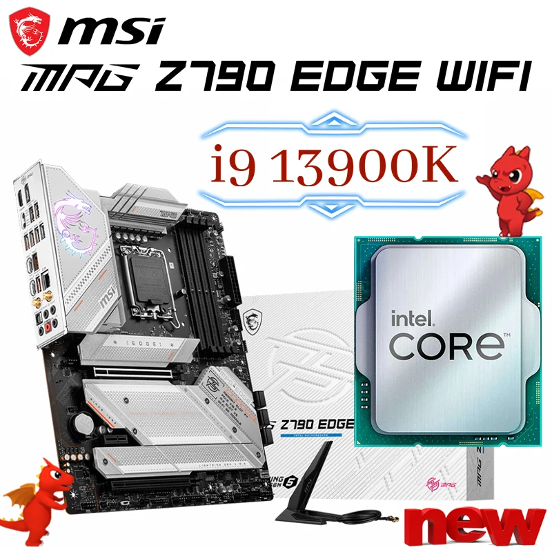 MSI MPG Z790 EDGE WIFI LGA 1700 Motherboard + Intel Core i9 13900K CPU Set Combo Support DDR5 PCIe 5.0 ATX GAMING Mainboard NEW
MSI MPG Z790 EDGE WIFI LGA 1700 Motherboard + Intel Core i9 13900K CPU Set Combo Support DDR5 PCIe 5.0 ATX GAMING Mainboard NEW