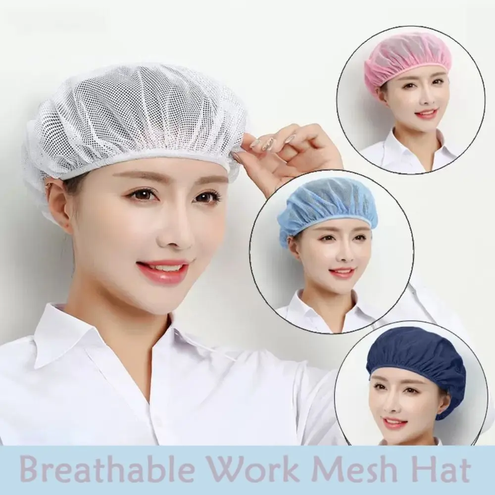 

Sanitary Mesh Work Hat Cook Accessories Hair Nets Breathable Chef Hat Work Wear Food Service Cap Hotel Restaurants