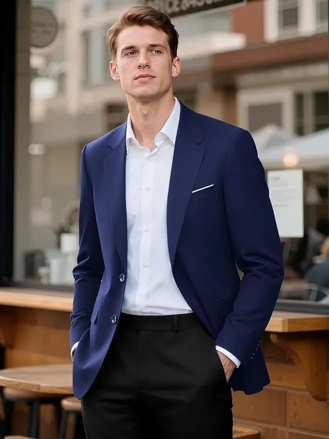 سترات رسمية للرجال سترات من القماش المطاطي للمكتب جاهزة بقصة ضيقة لحفلات الزفاف رفيعة للرجال غير رسمية 2025 رياضية عالية الجودة سترات رسمية للرجال سترات من القماش المطاطي للمكتب جاهزة بقصة ضيقة لحفلات الزفاف رفيعة للرجال غير رسمية 2025 رياضية عالية الجودة