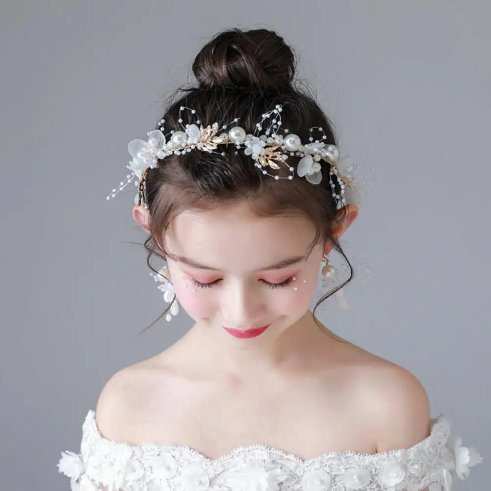 Girls Headband Adjustable Ribbon Lace-up Girls Headband Flower Leaves Faux Pearls Decor Kids Princess Crown Hair Accessories
Girls Headband Adjustable Ribbon Lace-up Girls Headband Flower Leaves Faux Pearls Decor Kids Princess Crown Hair Accessories