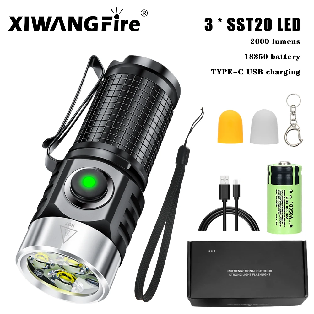 XIWANGFIRE 3 SST20 LED Portable Flashlight Keychain Light Type-C Rechargeable Mini Torch with Magnet Camping Pocket Lantern
XIWANGFIRE 3 SST20 LED Portable Flashlight Keychain Light Type-C Rechargeable Mini Torch with Magnet Camping Pocket Lantern