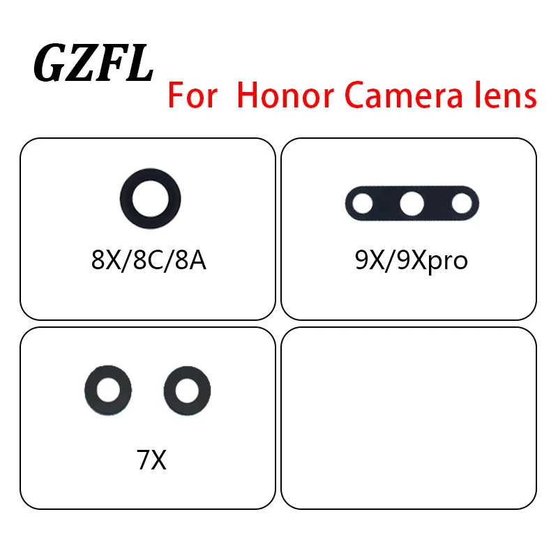 

Rear Back Camera Glass Lens For Honor 8X 9X 8C 8A 7X 9XPro WithAdhesive Glue Replacement Part