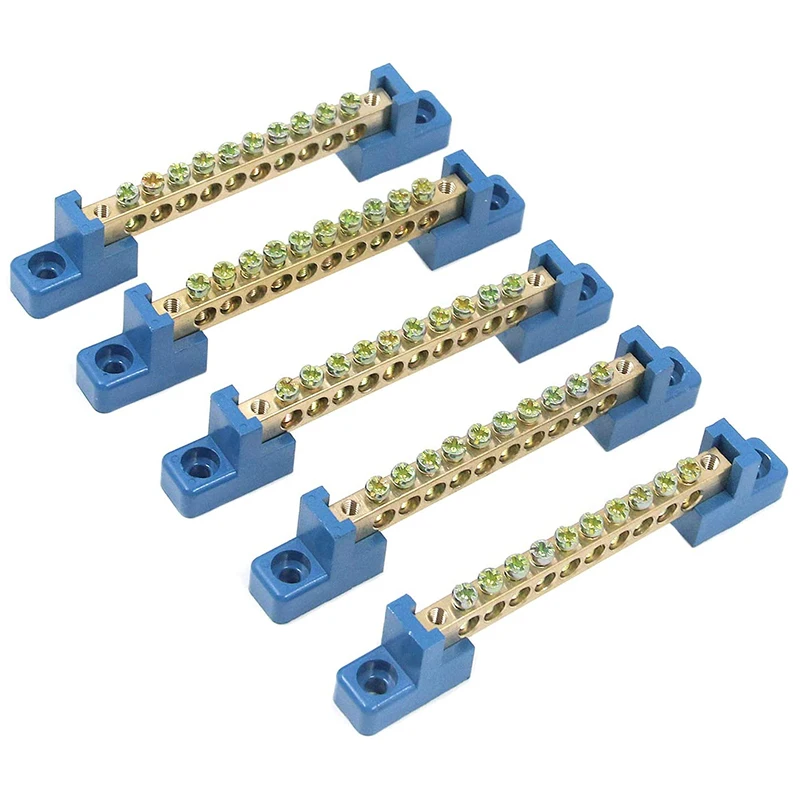 Terminal Block Blue Terminal Bus Bar 10 Positions Screw Brass Terminal Grounding Strip Bus Bar Block Pack of
Terminal Block Blue Terminal Bus Bar 10 Positions Screw Brass Terminal Grounding Strip Bus Bar Block Pack of