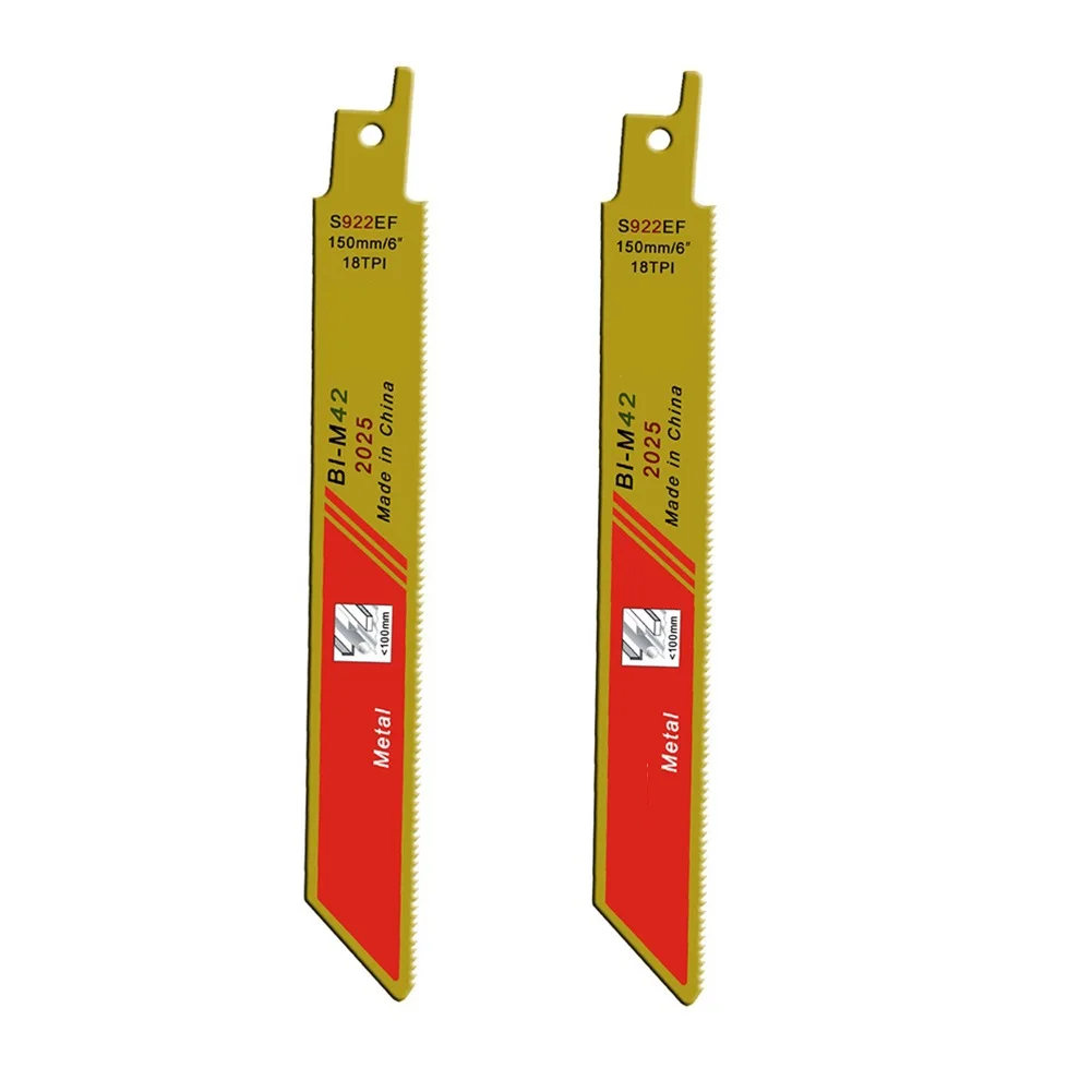 For Cutting Metal Reciprocating Set Saw Blades 150mm/6 2 X 2pcs 6 Inch Bi-metal Firm Flexible Gold S922EF Stable To Use
For Cutting Metal Reciprocating Set Saw Blades 150mm/6 2 X 2pcs 6 Inch Bi-metal Firm Flexible Gold S922EF Stable To Use